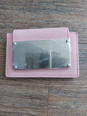 Martin Kim Pink Leathet Card Case Holder New